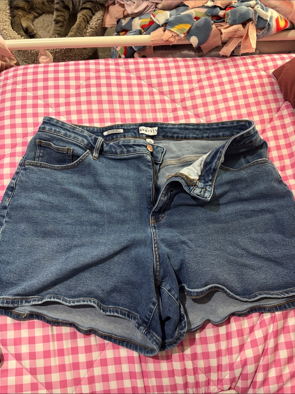 Ava & Viv Dark Blue Denim Shorts